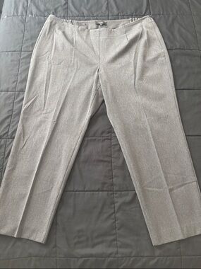 Talbots Woman Petite  Straight-Leg business casual Dress Pants dark gray 22wp